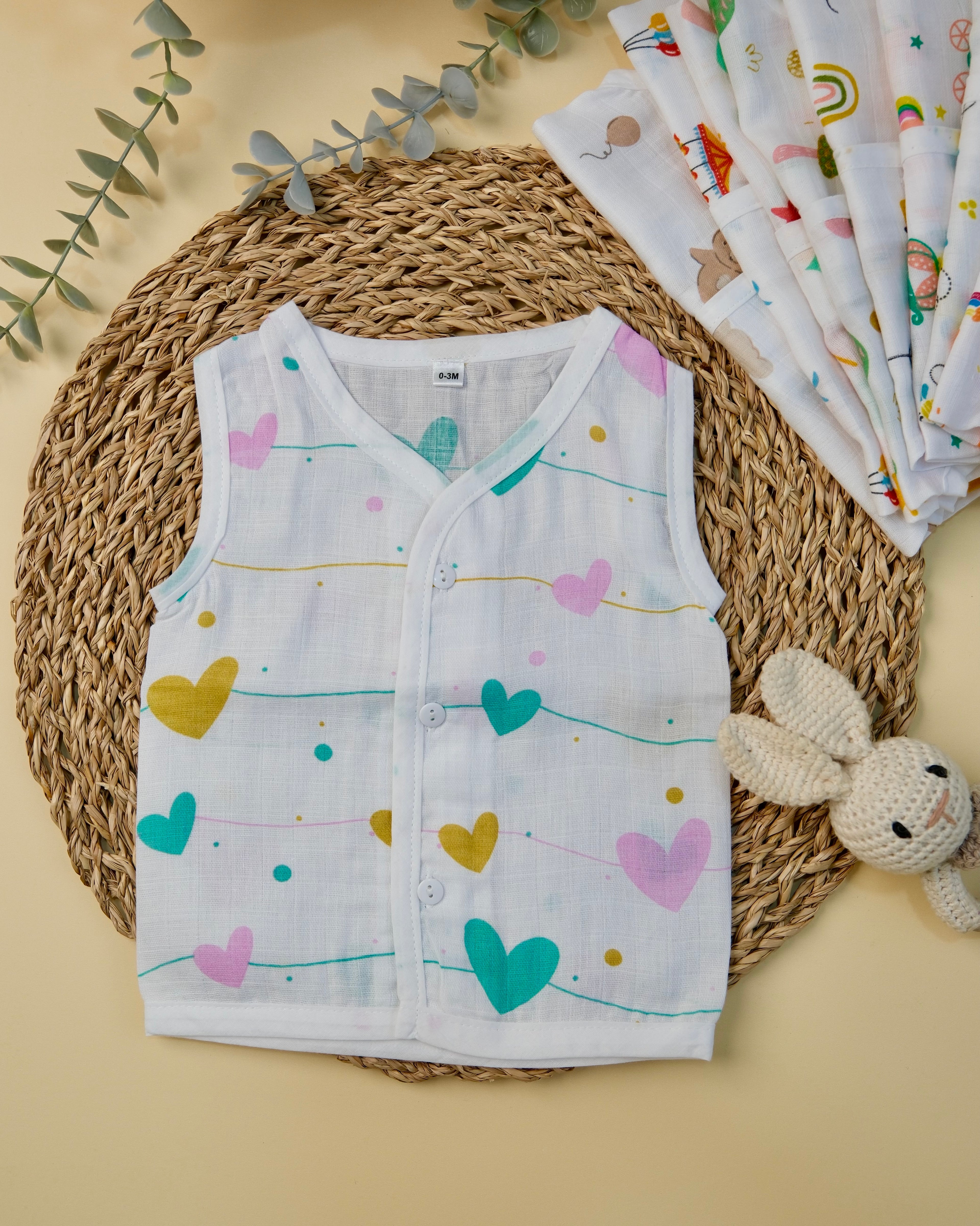 Sleeveless Jabla with Button Assorted 1 Pcs