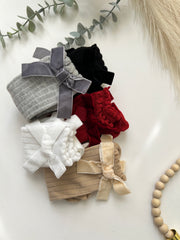 High-Knee Socks with Bowknot