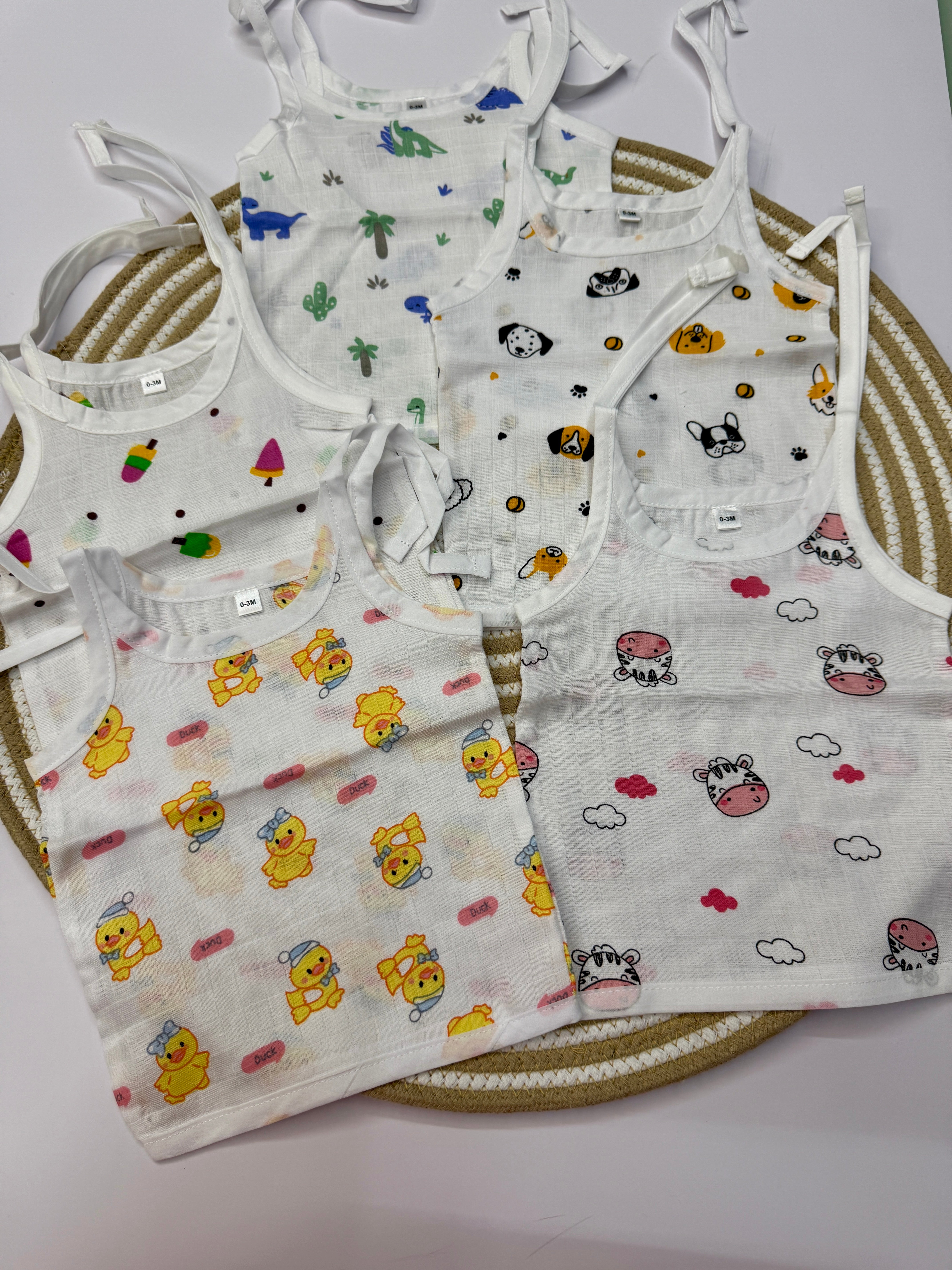 Sleeveless Jabla with Knot Assorted