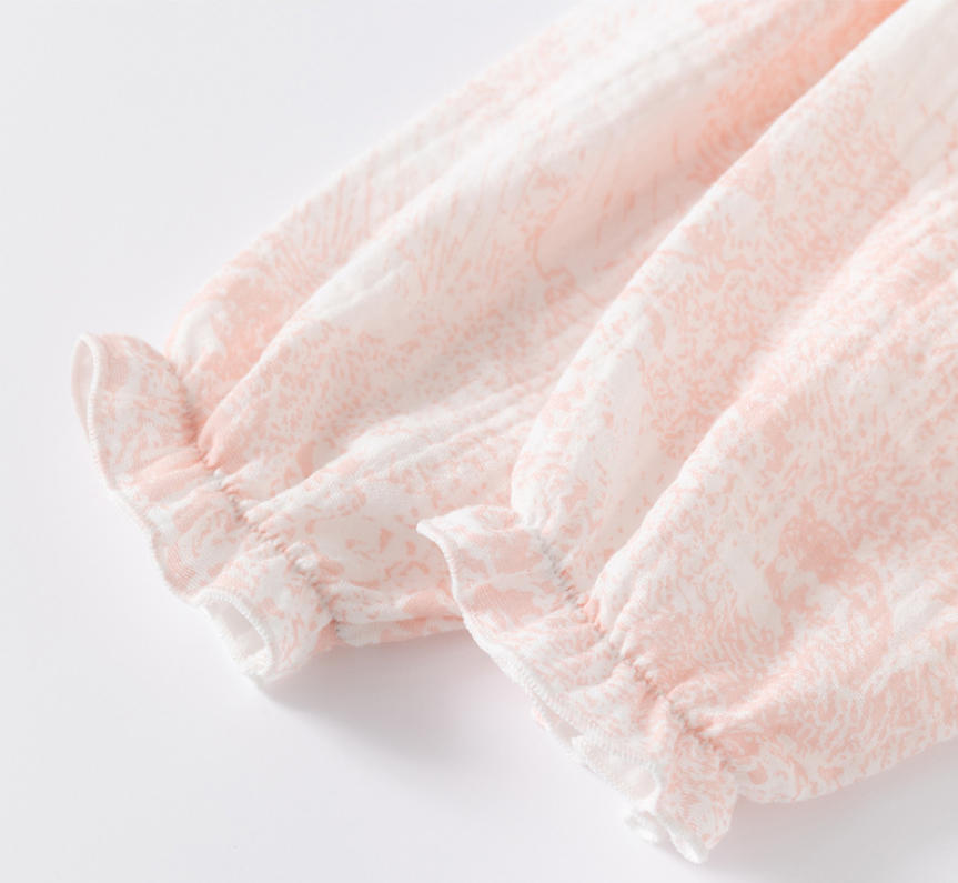 Muslin Cotton Frill Collar Baby Romper