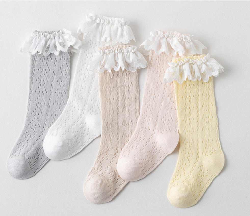 Lace Frill Knee-High Socks