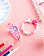 Unicorn watch and bracelet kids set