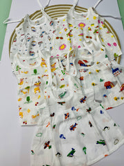 Sleeveless Frock with Knot Assorted