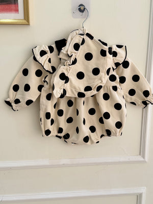 Black Polka Dot Romper