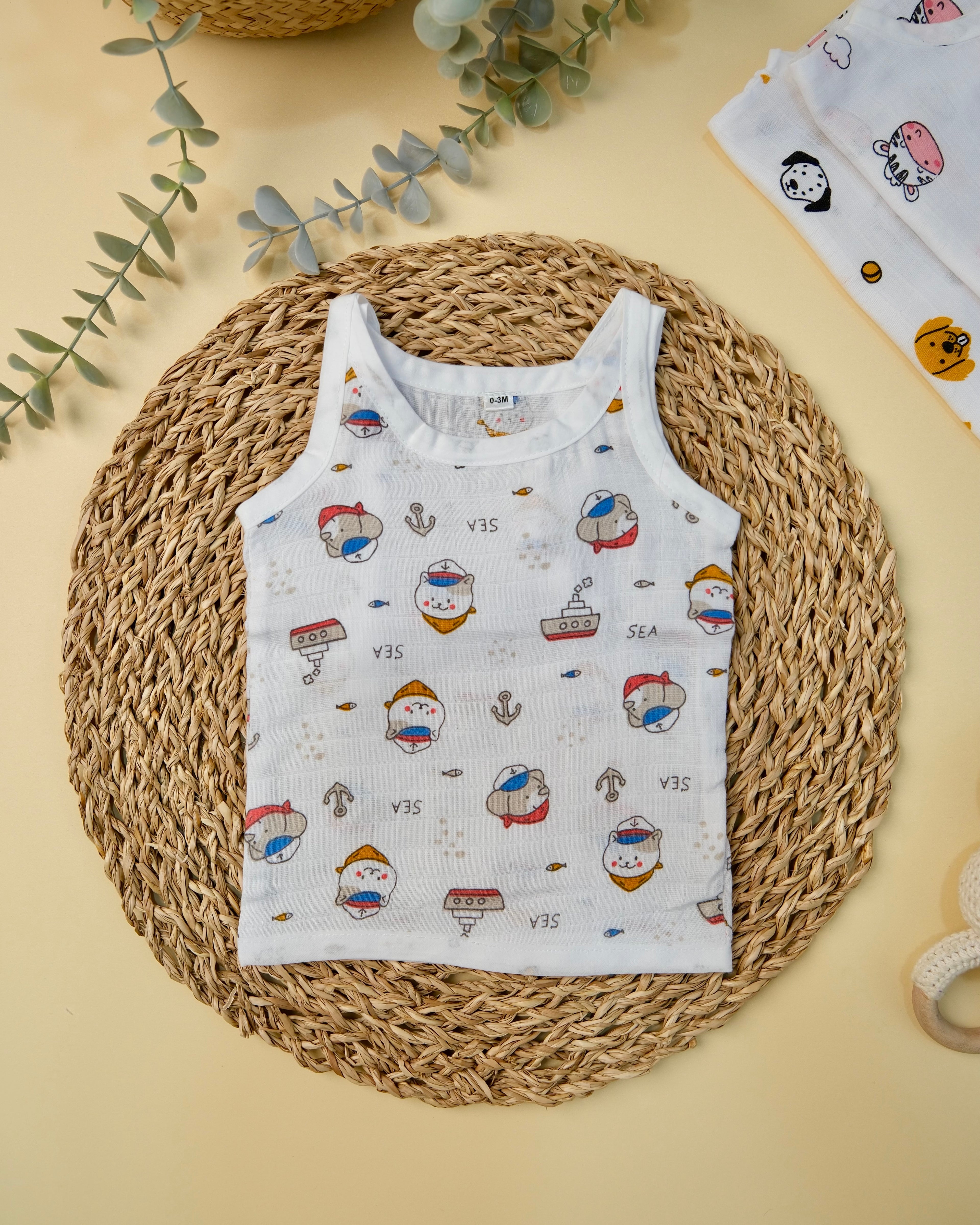 Sleeveless Jabla with Knot Assorted 1 Pcs