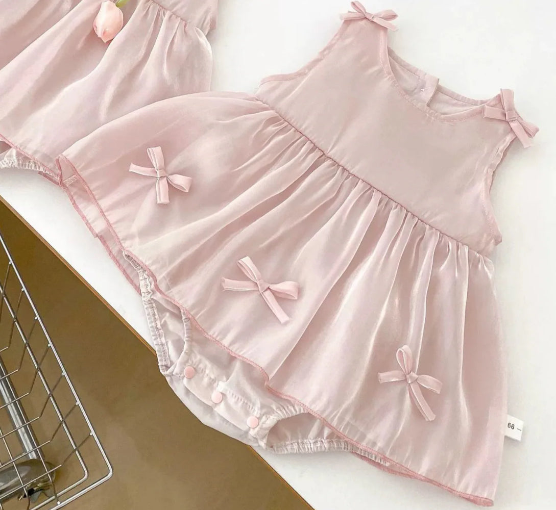 Tulip bow romper