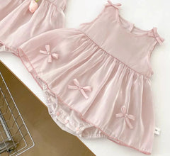 Tulip bow romper