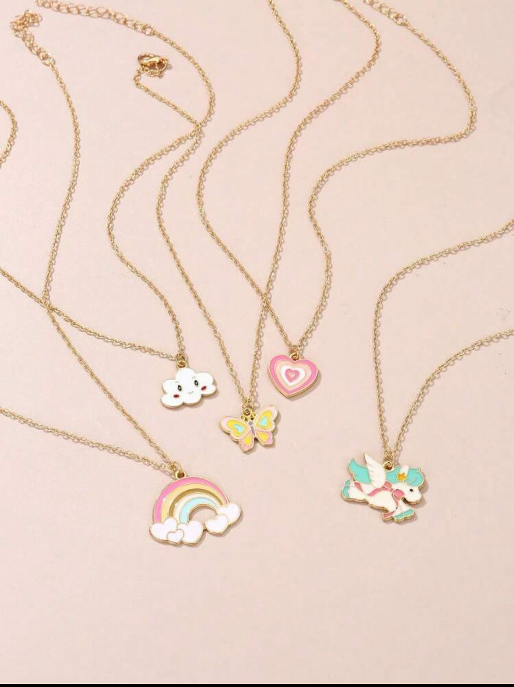 5pcs baby girl unicorn necklace set