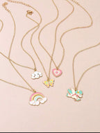 5pcs baby girl unicorn necklace set
