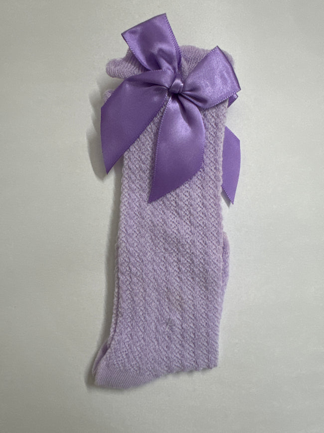 Lavender socks 0-1 year Hover Image