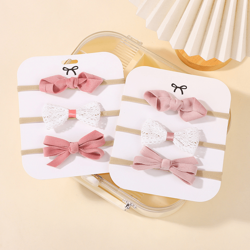 Baby Girl Bow Headband Set of 3