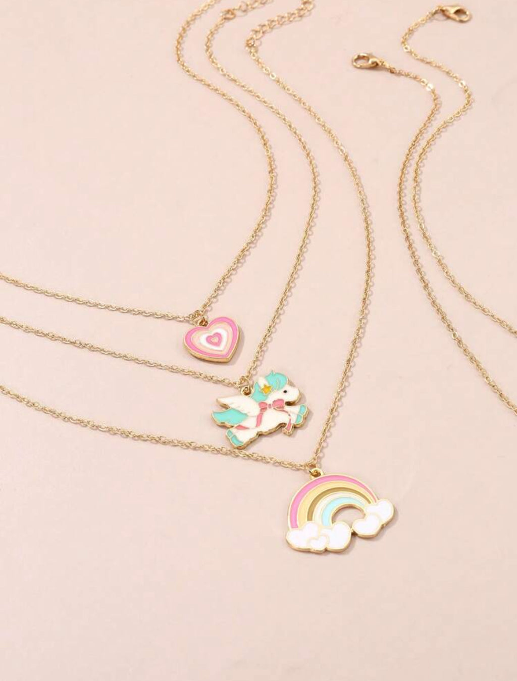 5pcs baby girl unicorn necklace set