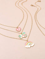 5pcs baby girl unicorn necklace set