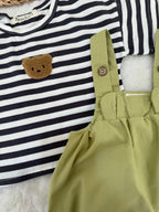 Solid Color Bear Romper