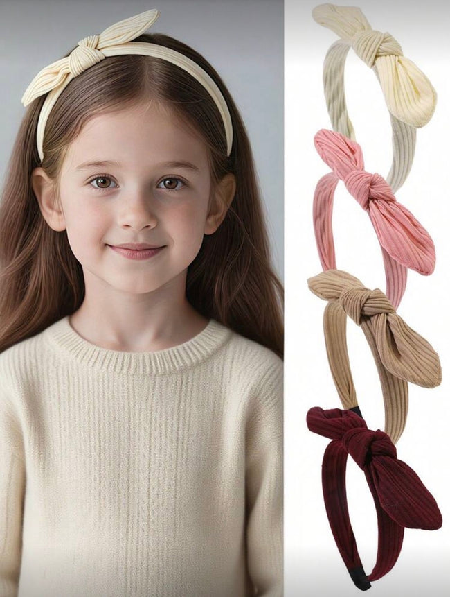 4 Pcs Corduroy Rabit Ears Headband Hover Image