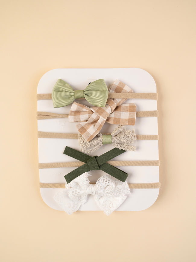 5 Pcs Kids Bowknot Hairbands Hover Image