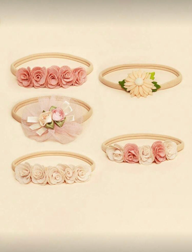 5 Pcs Flower Headband Set Main Image