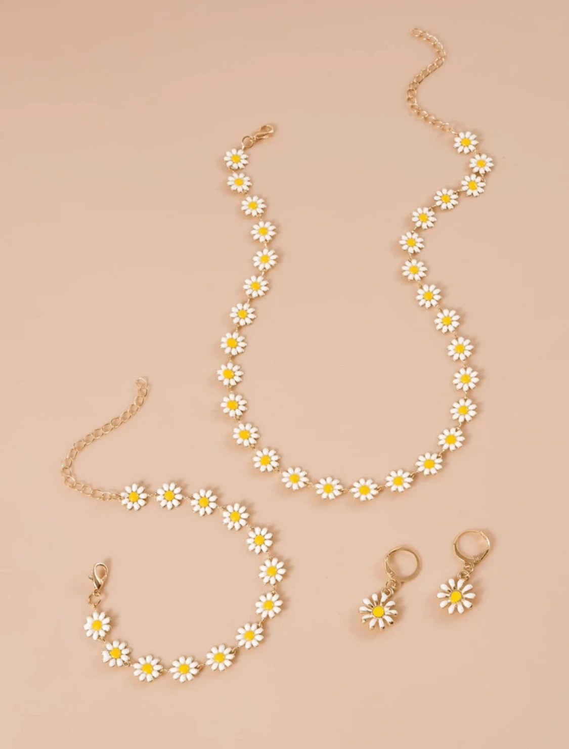Sunny necklace set with bracelet and earrings