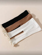 Solid Tights with Bottom Lace 1-2 Year