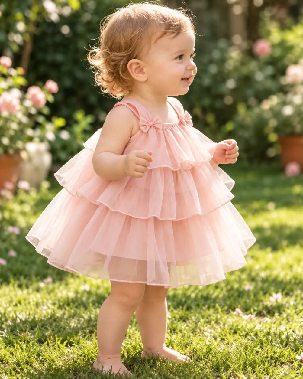 Fairy Tiered Party Dress for Baby Girls