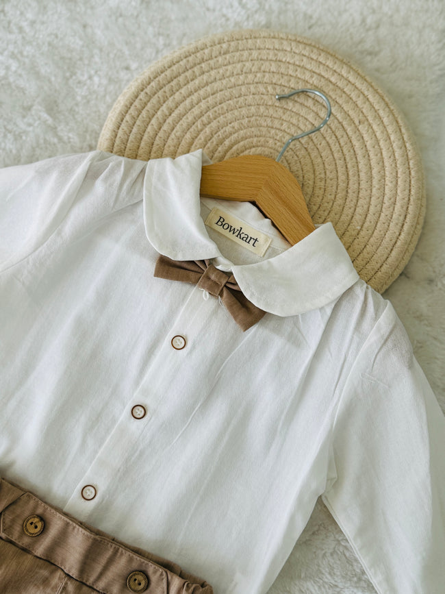 White Shirt with Khaki Bottom Main Image