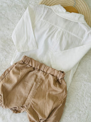 White Shirt with Khaki Bottom