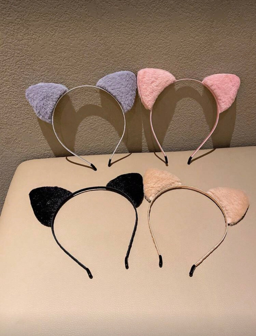 4 Pcs Plush Cat Ears Headband
