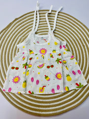 Sleeveless Frock with Knot Assorted