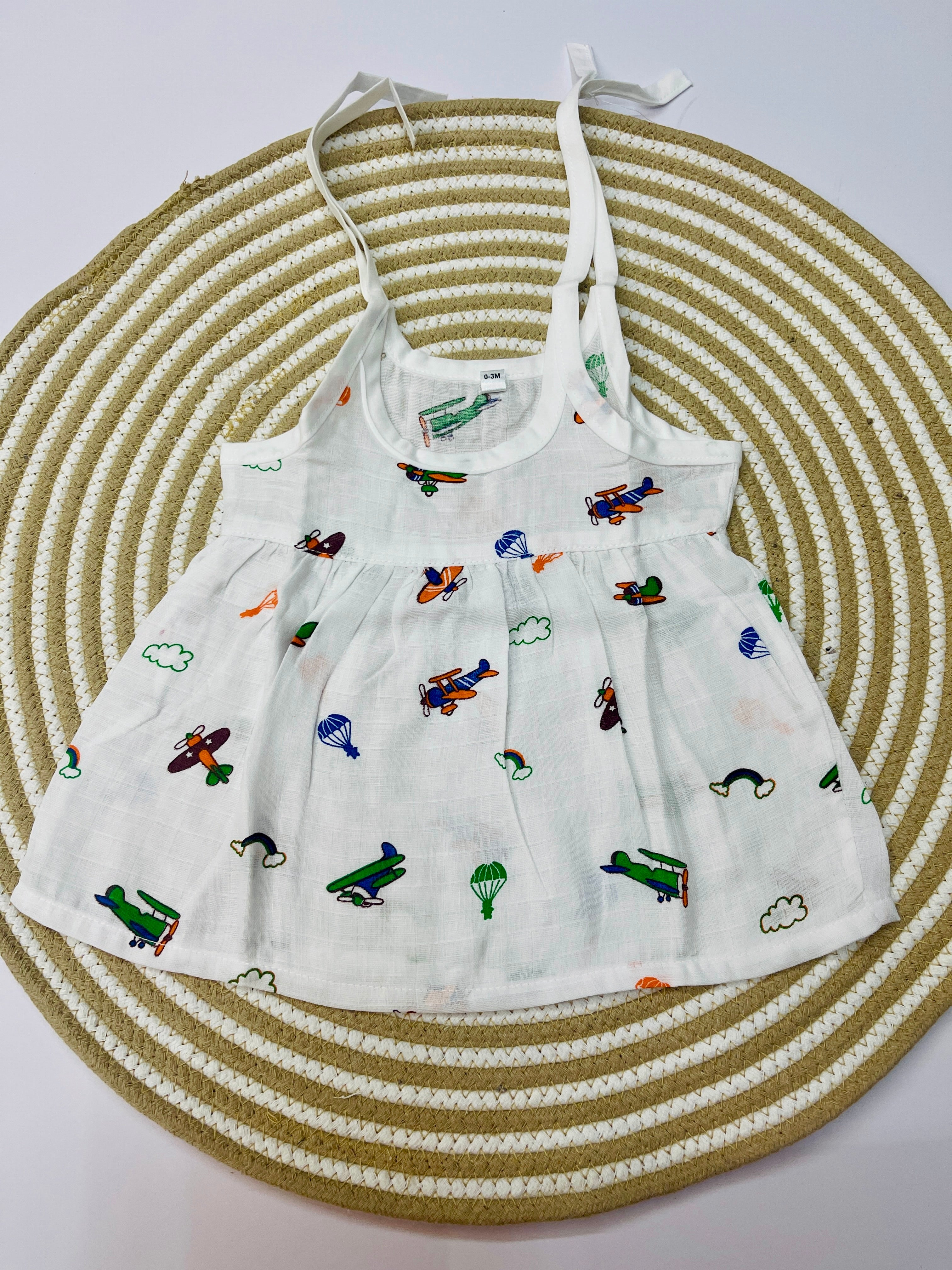 Sleeveless Frock with Knot Assorted