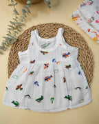 Sleeveless Frock with Knot Assorted 1 Pcs