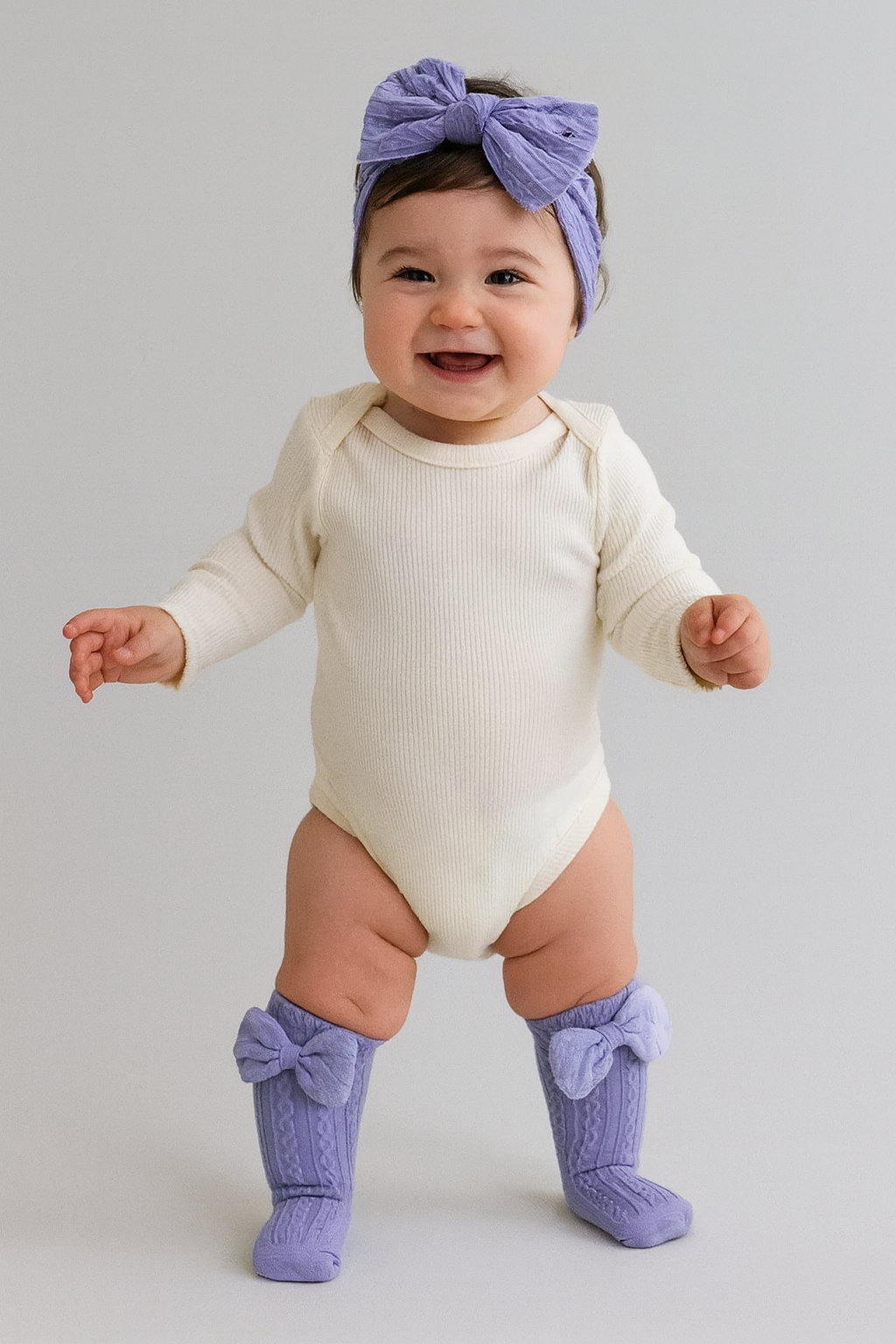 Cable Knitted Nylon Baby Headband