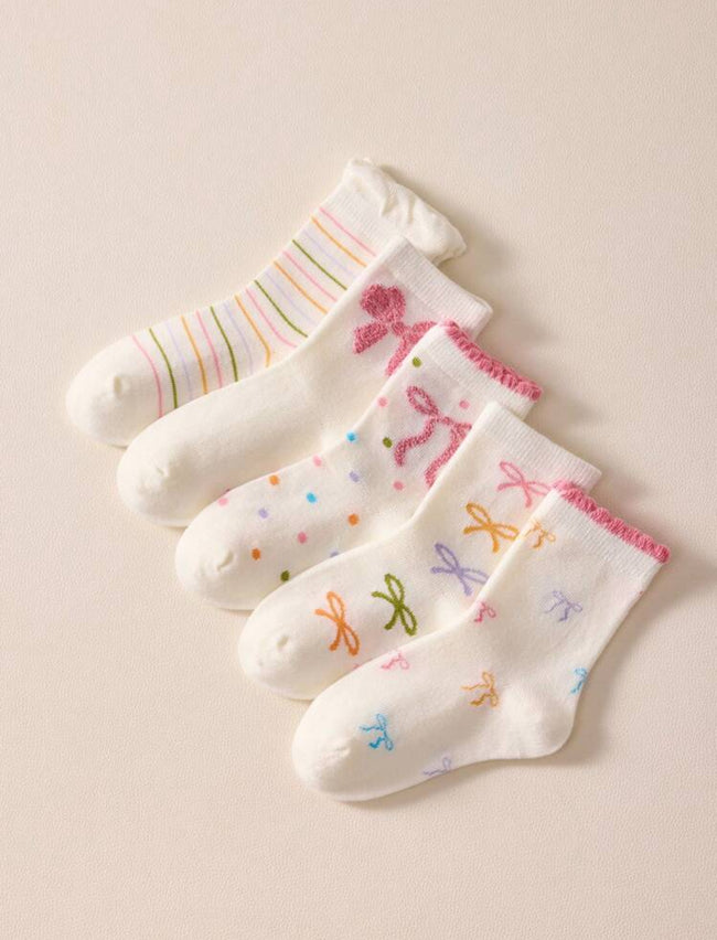 3 Pair Pink Print Soft Socks | 1-3 Year Main Image
