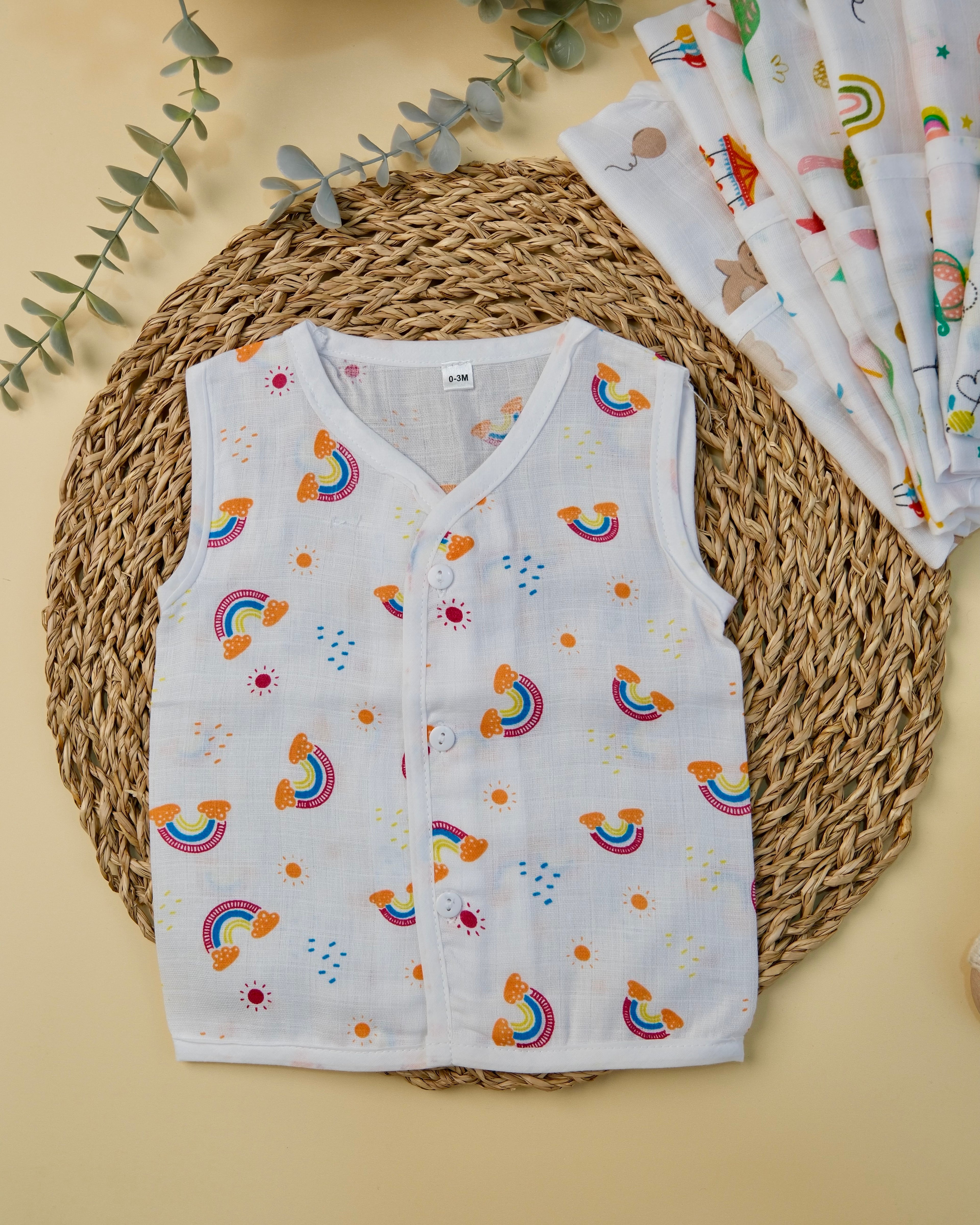 Sleeveless Jabla with Button Assorted 1 Pcs