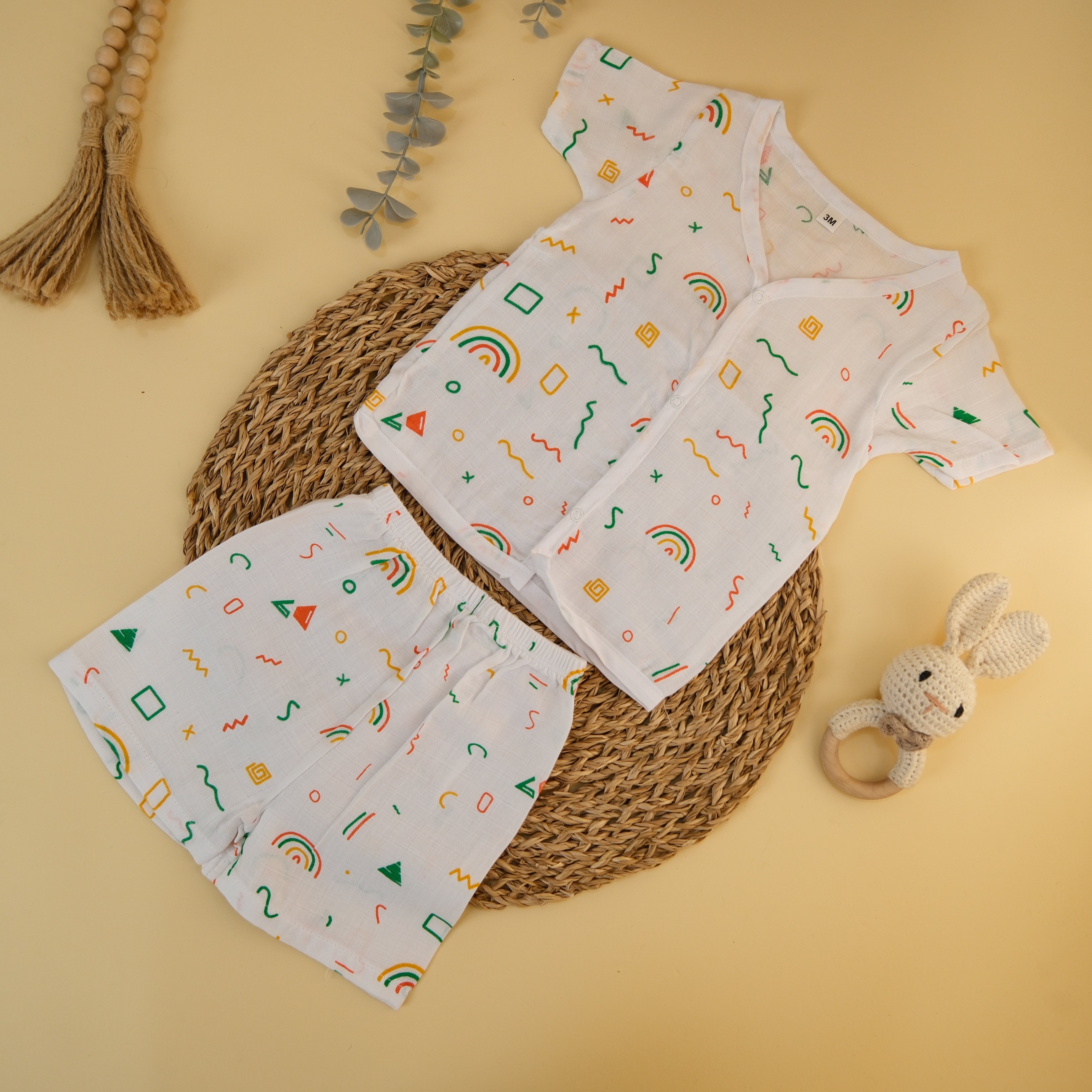 Sleeve Button Jabla With Shorts Assorted