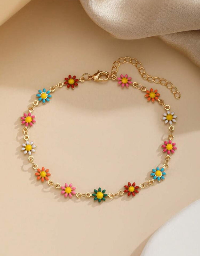 Baby girl flower anklet 1 Pcs Hover Image