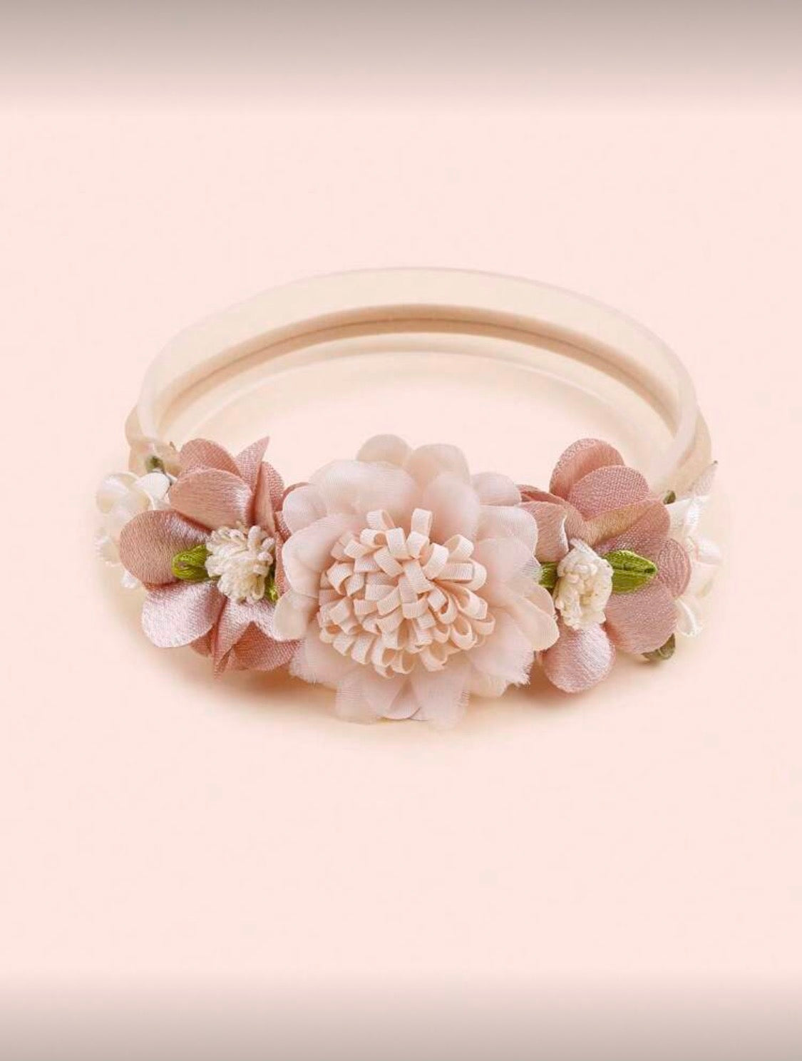 3 Pcs Crown Lace Beige Headband