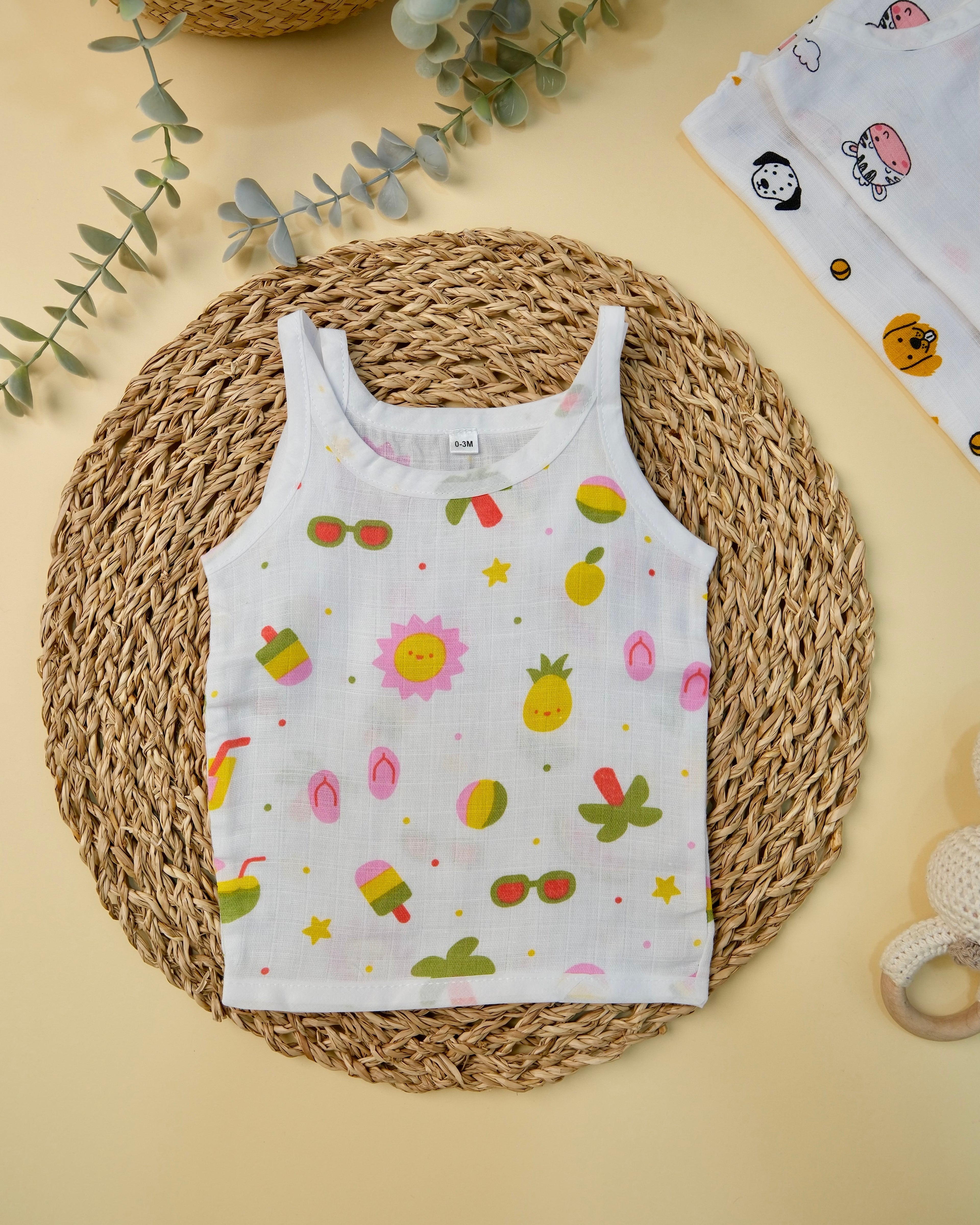 Sleeveless Jabla with Knot Assorted 1 Pcs