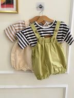 Solid Color Bear Romper