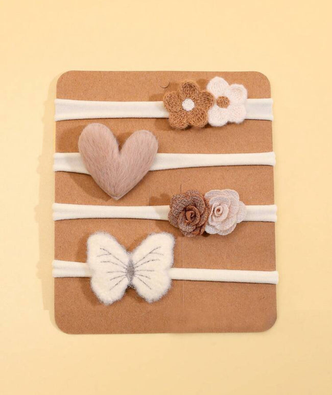4 Pcs Butterfly ,Flower Headband Hover Image