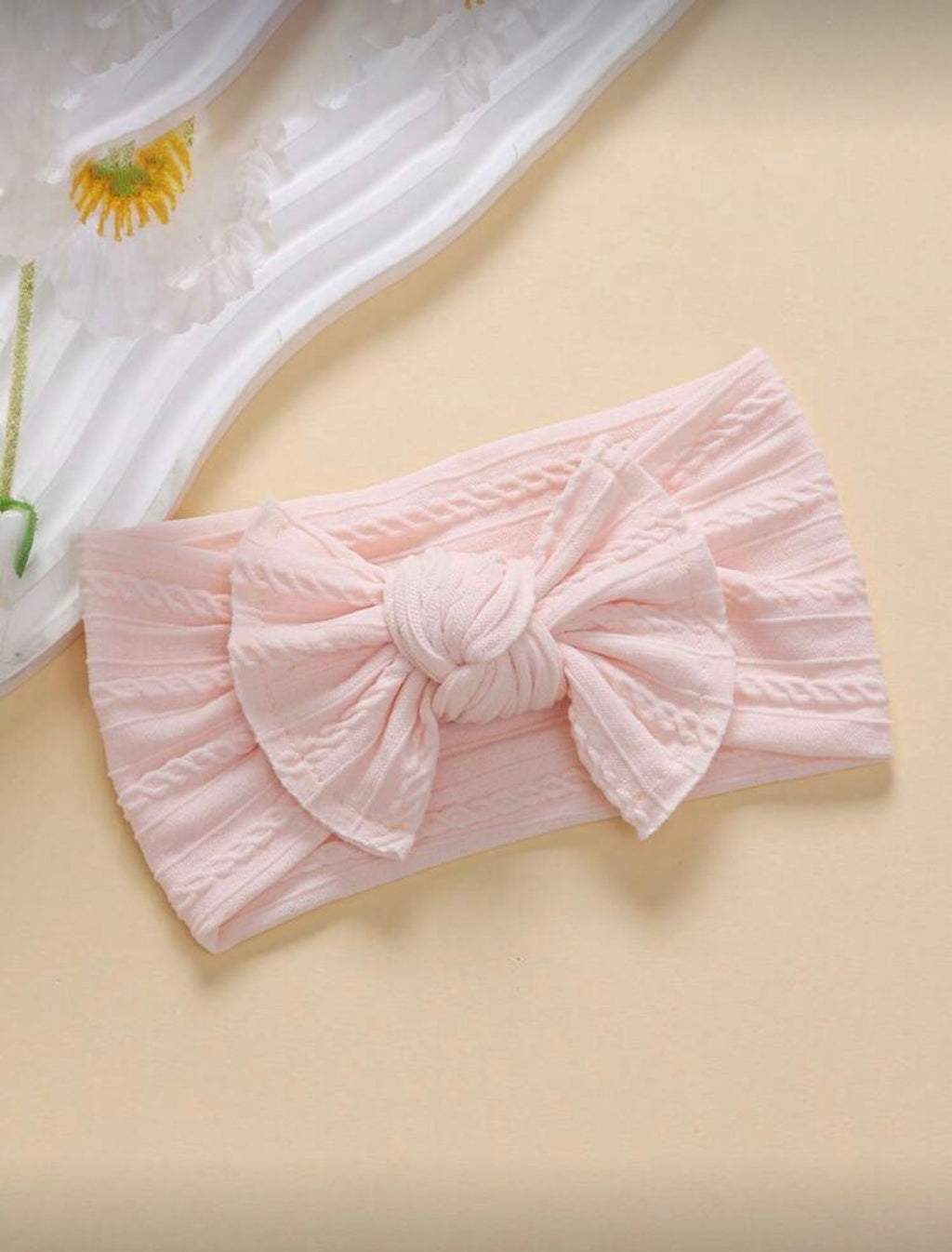 Soft Nylon Cable Knit Headband