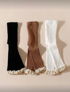 Solid Tights with Bottom Lace 1-2 Year