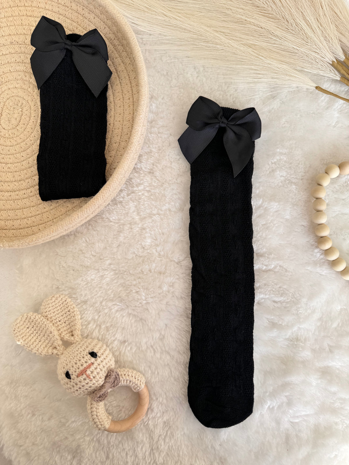 Spanish Style Bow Knitted Knee Socks 1-3 Years