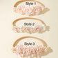 Premium Flower Decor Party Headband Beige Shade