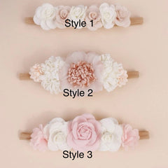 Floral Decor Light Shade Baby Headband