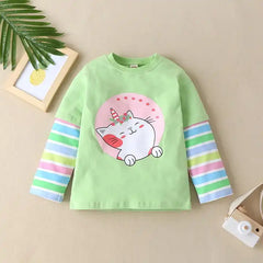 Long Sleeve Tshirt with Animal Print 6-12 Months