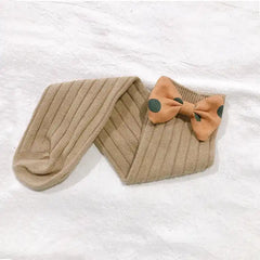 Polka Dot Bow Long Baby Girl Socks 1-2 Years