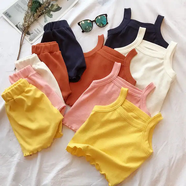 Sleeveless Tops T-shirt Shorts 12 Months