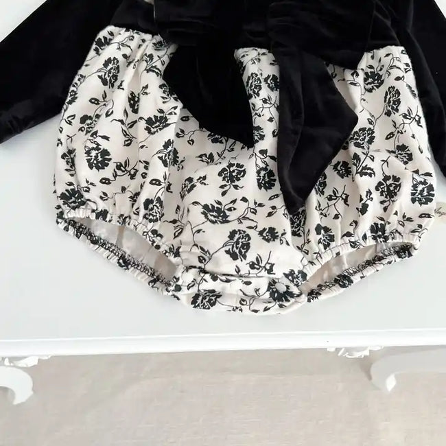 Bowknot Floral Romper Baby Girl Main Image