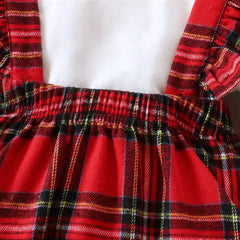 Ruffles Suspender Dress 2 Pcs Set