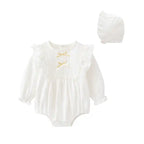 Baby Girl Frill Romper With Free Hat 0-9 Months